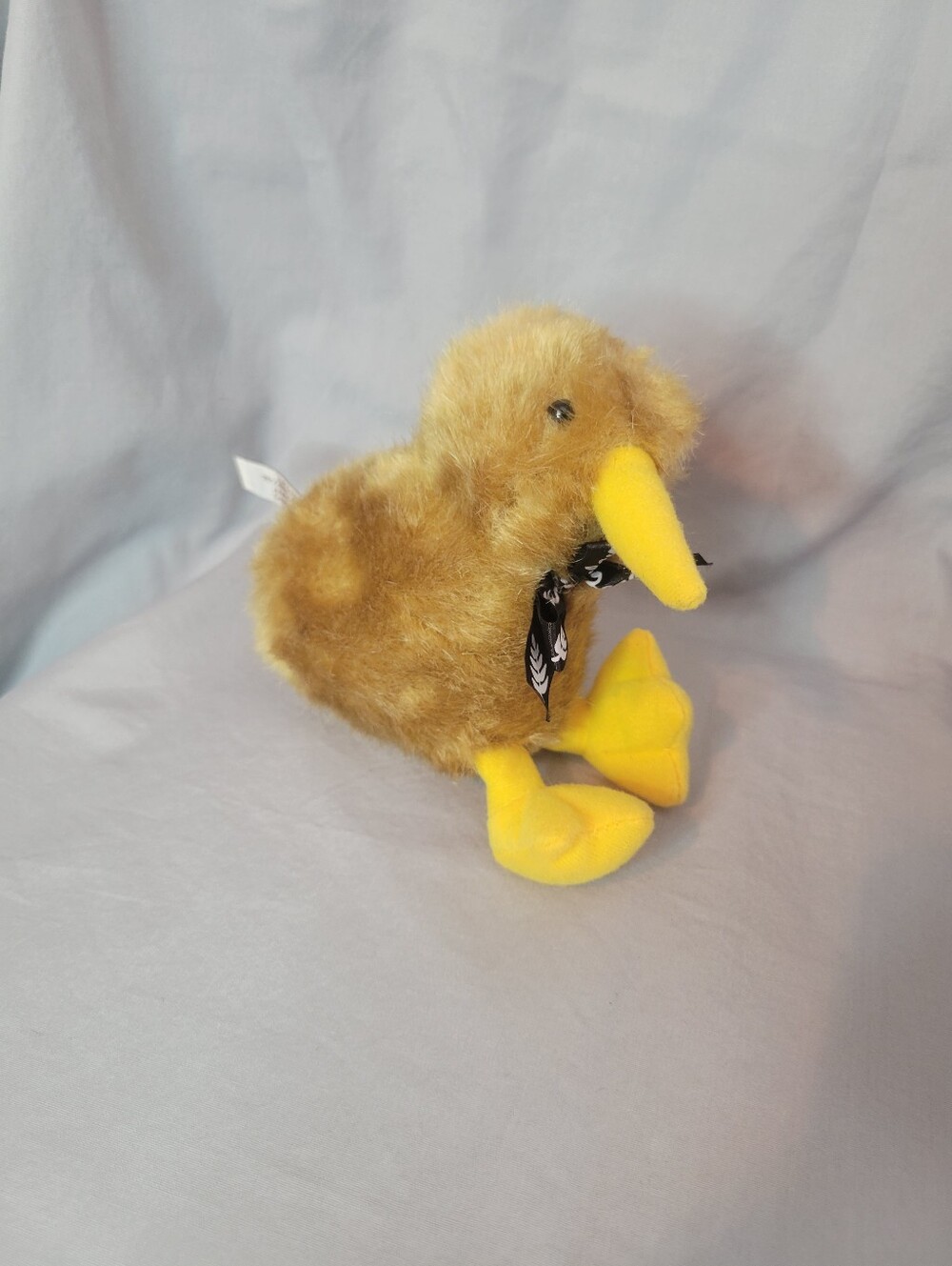 Plush Brown & Yellow Kiwi Bird Stuffed Animal, Has Squeaker Inside